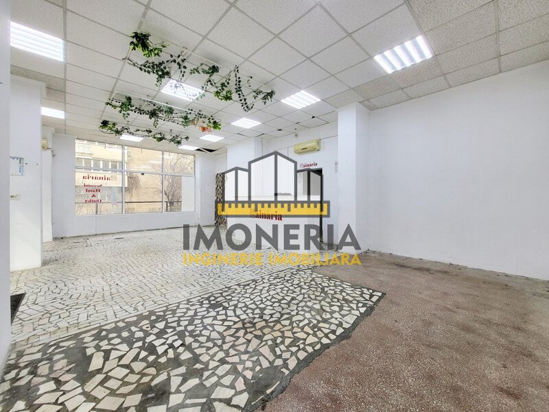 Sincai Spatiu comercial- 0% comision- 102 mpu -14 ml vitrina- 500m metrou