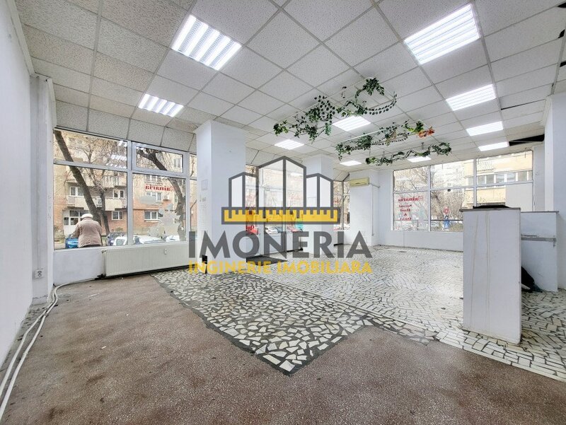 Sincai Spatiu comercial- 0% comision- 102 mpu -14 ml vitrina- 500m metrou