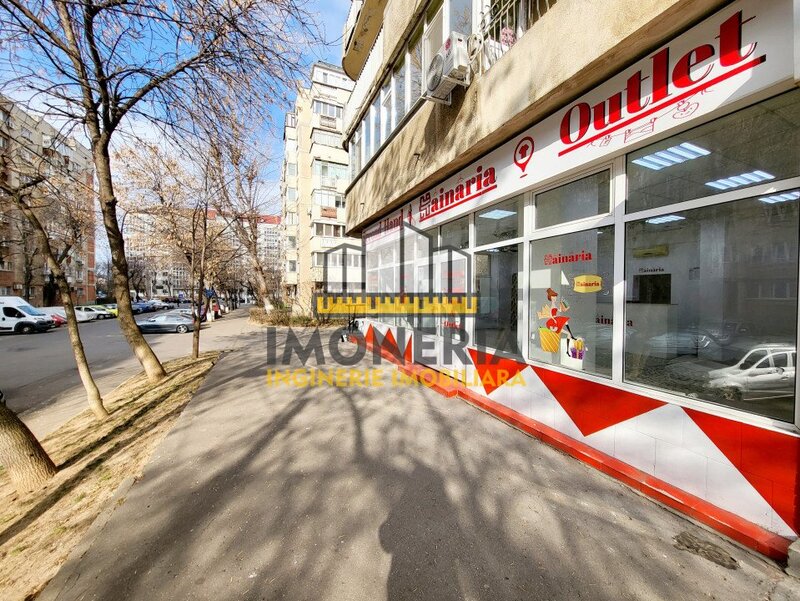 Sincai Spatiu comercial- 0% comision- 102 mpu -14 ml vitrina- 500m metrou